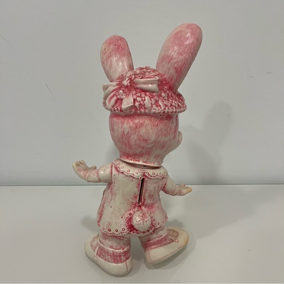 Vintage Creative 1977 Pink Plastic Coin Bank Piggy Bank 11.5” Tall - Picture 2 of 3